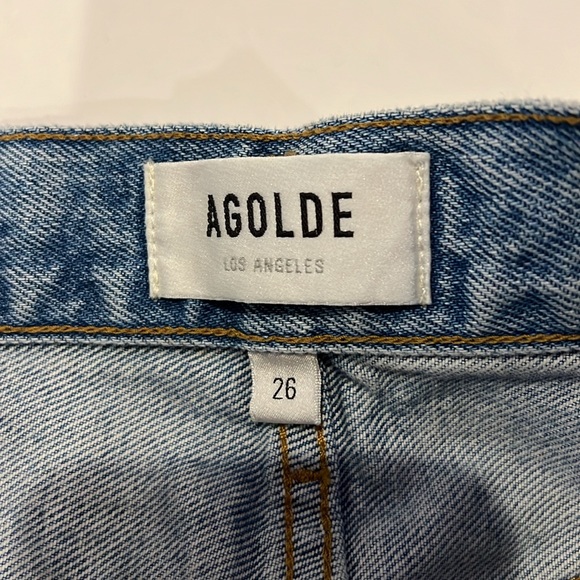 AGOLDE blue high waisted straight leg jeans size 26 - Picture 3 of 7